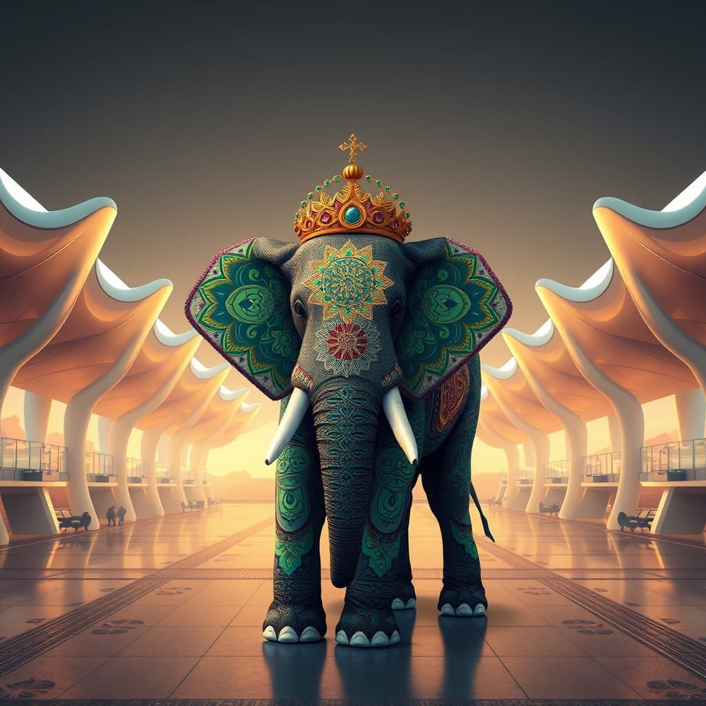 Elephant Queen in Cosmic Airport