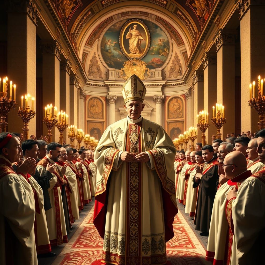 Pope Francis Celebrates Christmas in St. Peter's Basilica, I...