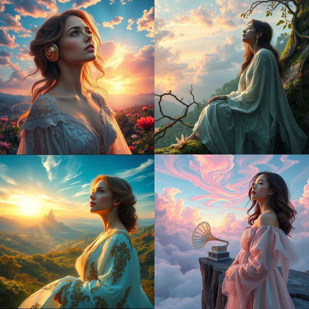 Surreal Fantasy Portrait in Vibrant Colors