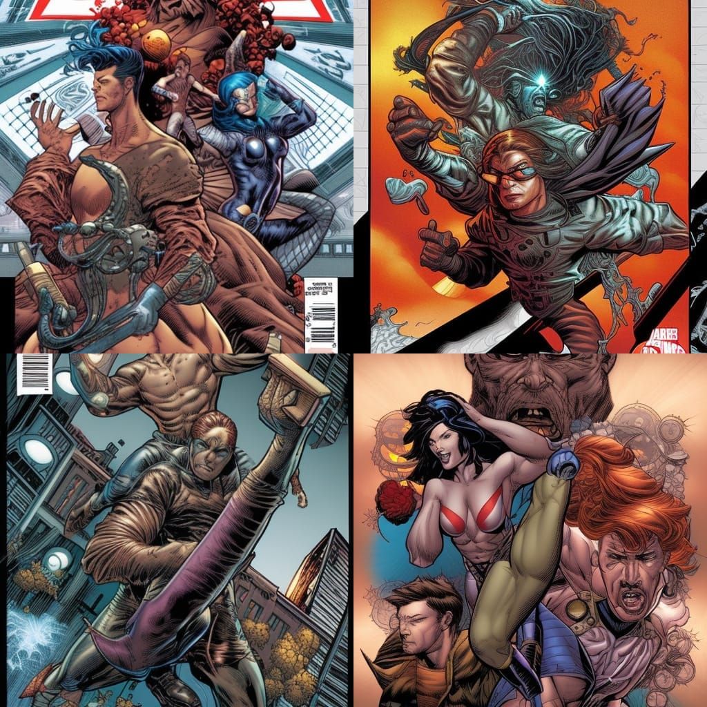 Dynamic Modern Comic Book Art Illustration