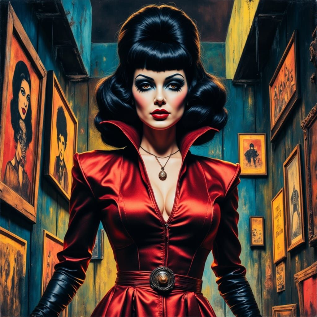 1960s Maiden in Nuclear Wasteland, Pop Art Style