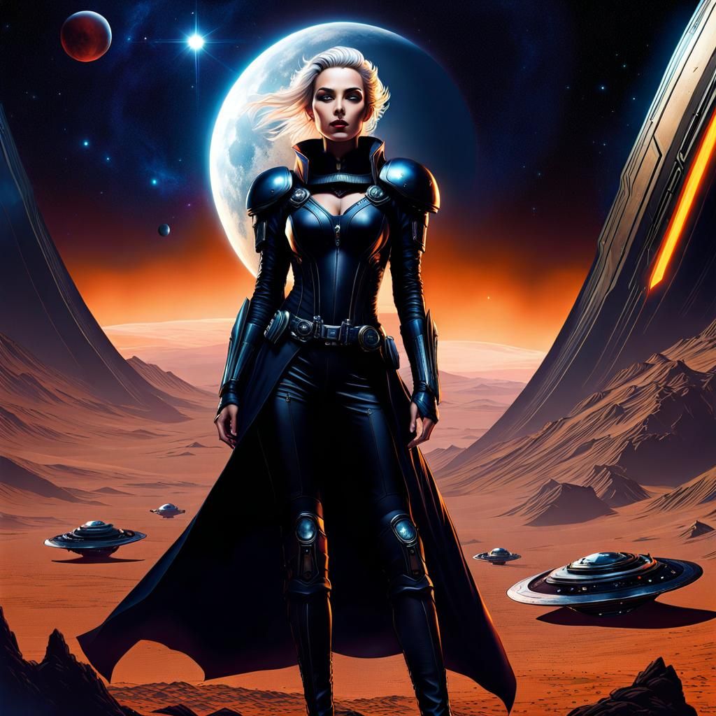 Gothic Sci-Fi Heroine on Distant Planet