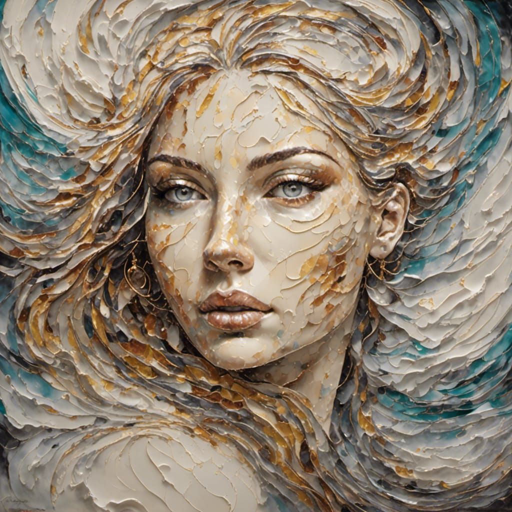 Woman's Portrait as a Topographical Map