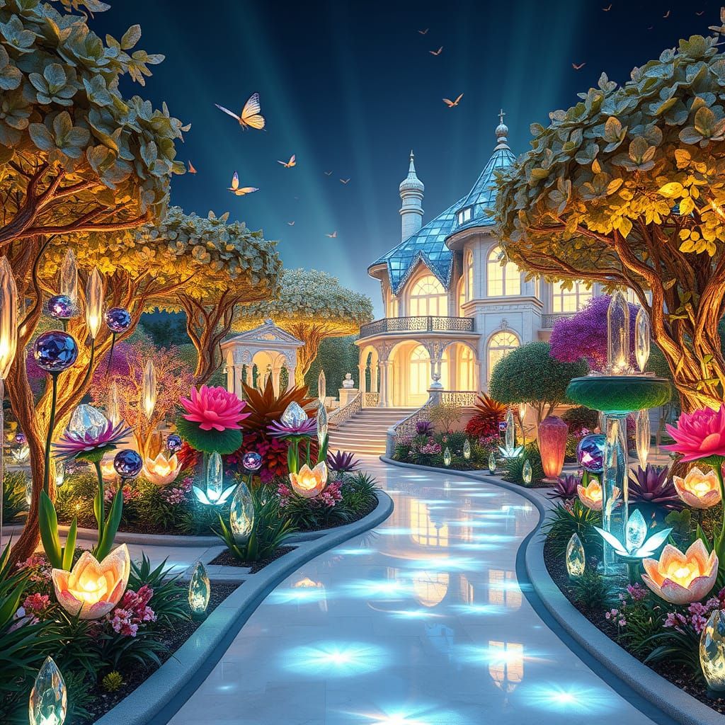 Diamond Crystal Botanical Garden in Fantasy Style