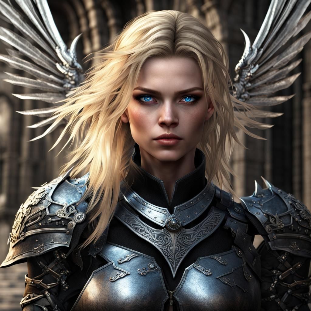 Warrior of Death: Half-Cat Woman with Daggers