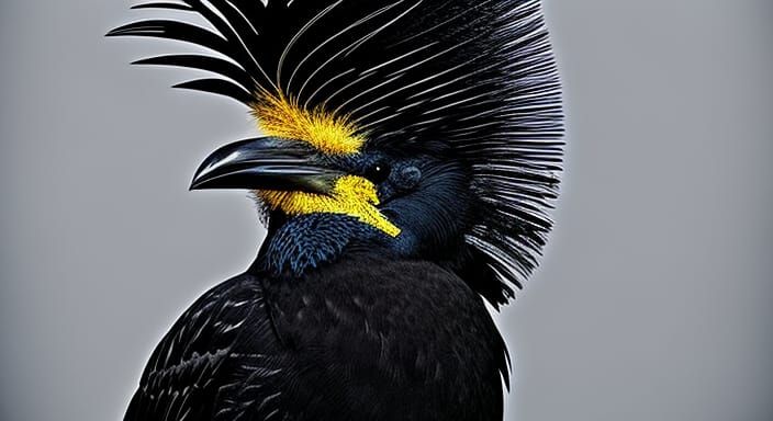 Raven Pineapple Top-Hat in Solarpunk Noir