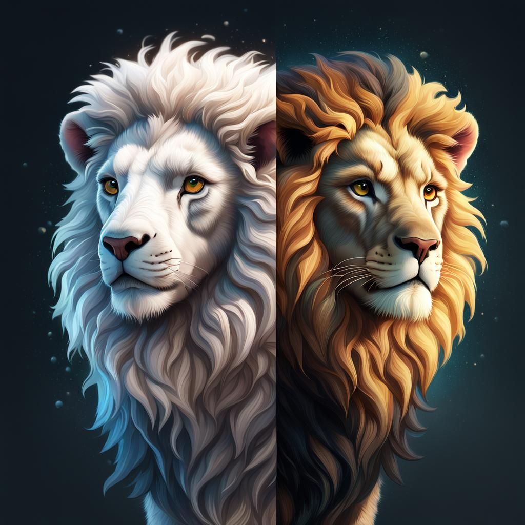 Portrait of a lion