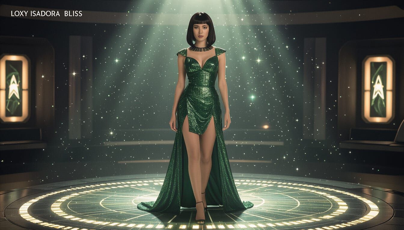 Loxy Isadora Bliss on Starfleet Transporter Pad
