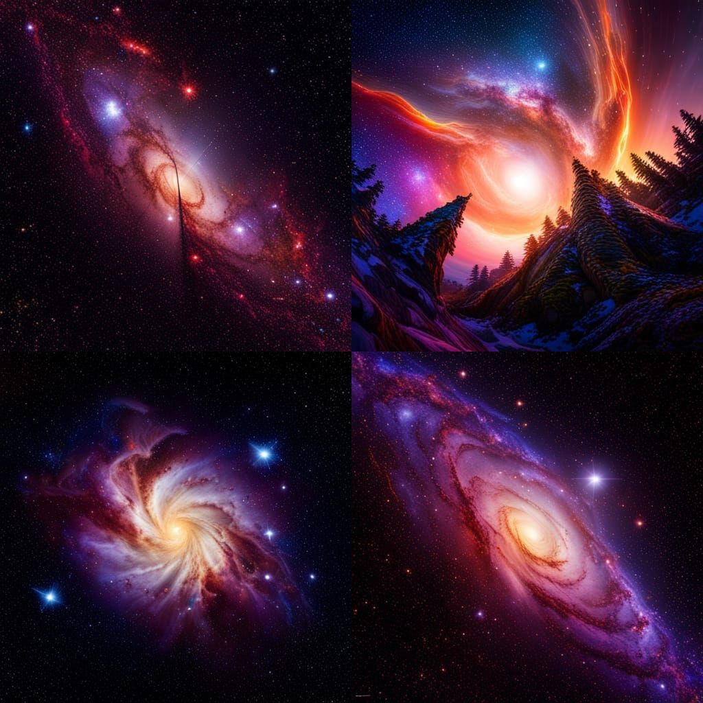 Hyperrealistic Galaxy of Stars in HDR