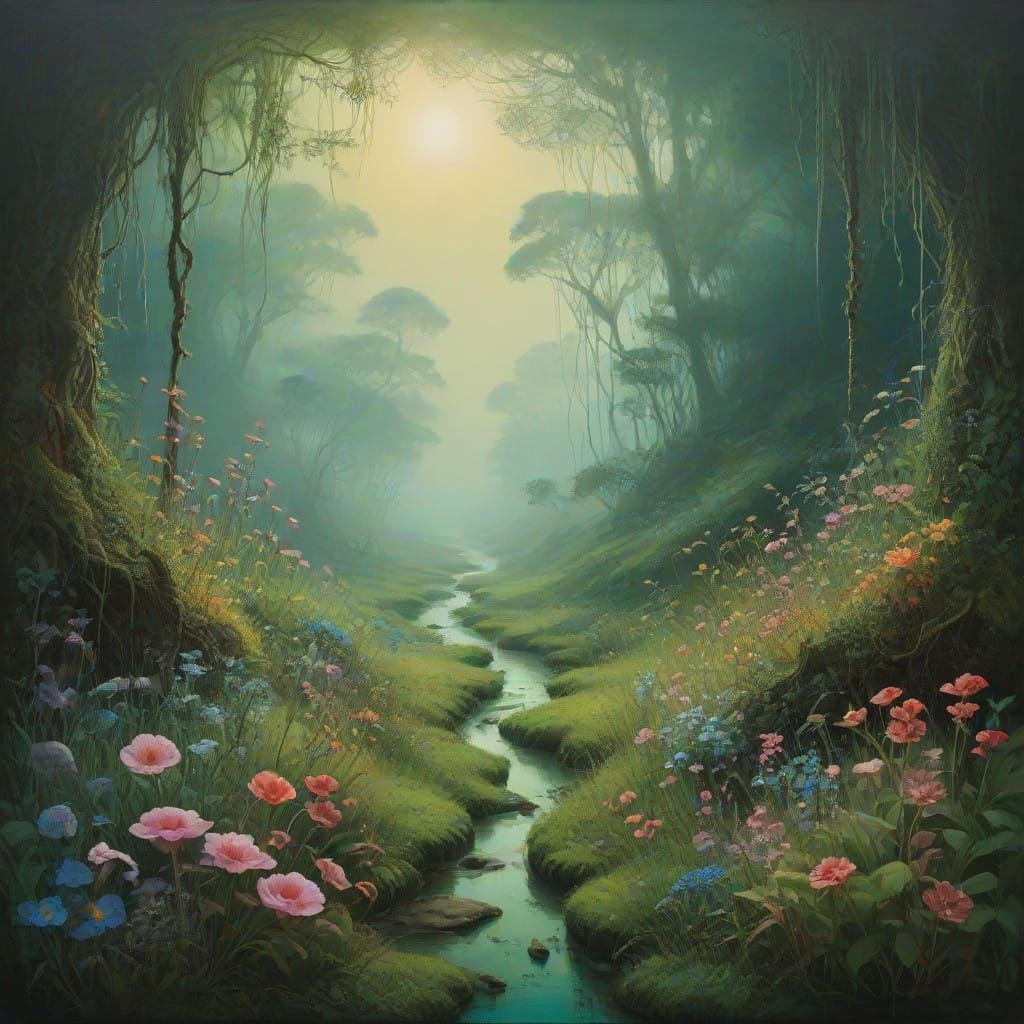 Nature's Vortex Unleashed in Intricate, Detailed Style