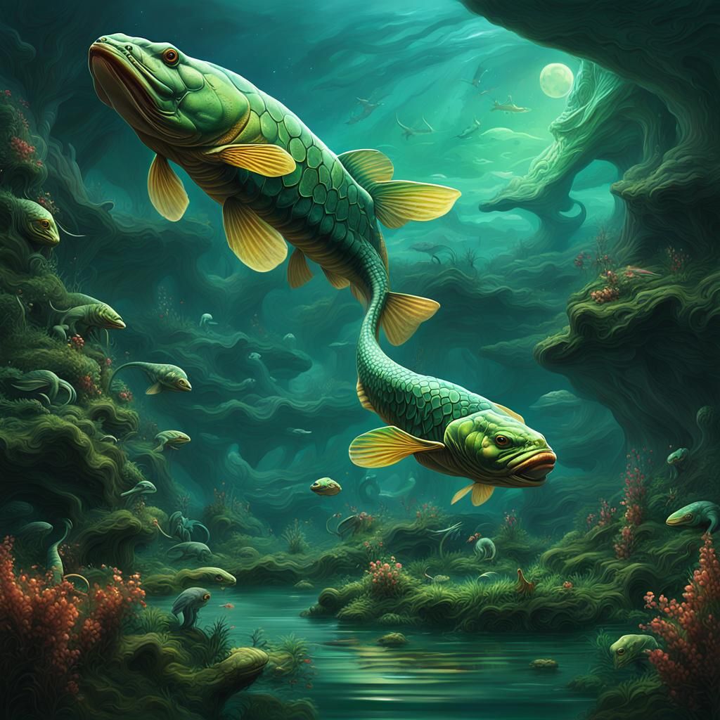 Alien Exoplanet: Speculative Xenobiology Concept Art