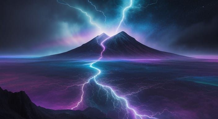 Electric Rainbow Cosmic Storm in Holographic 8K