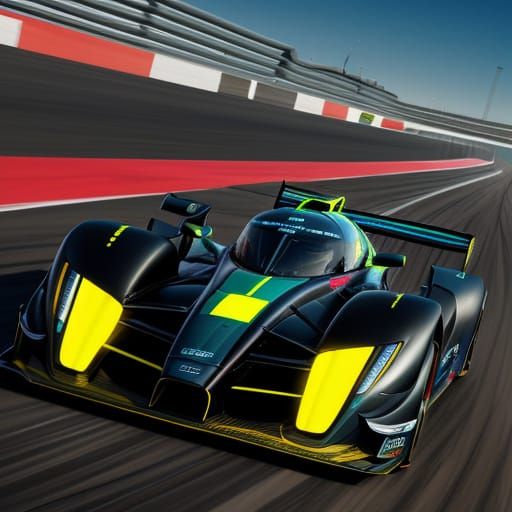 Hyperrealistic Sports Car in Motion