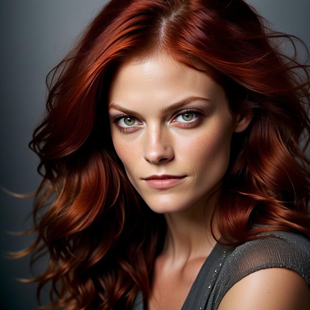 Red Haired Woman Professional Portrait with Bokeh