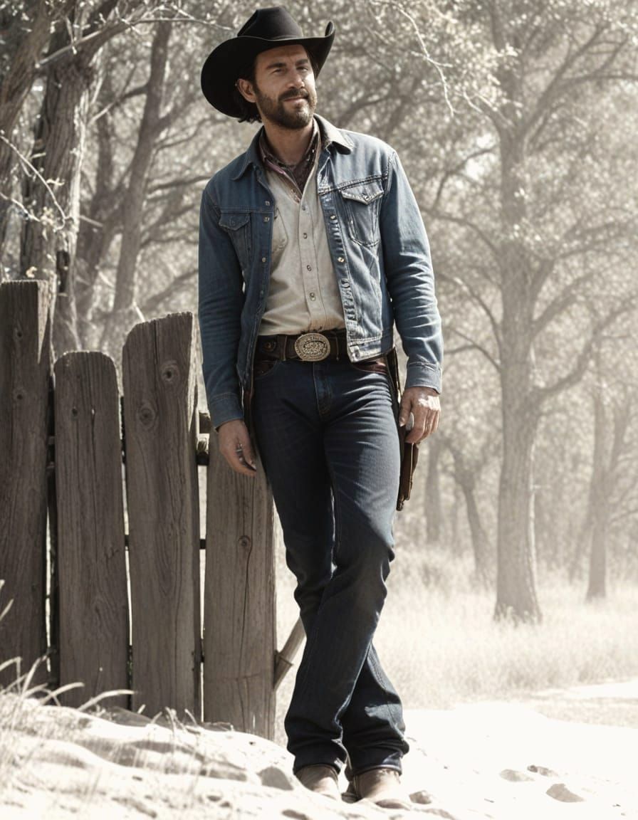 Charming Cowboy in Golden Light