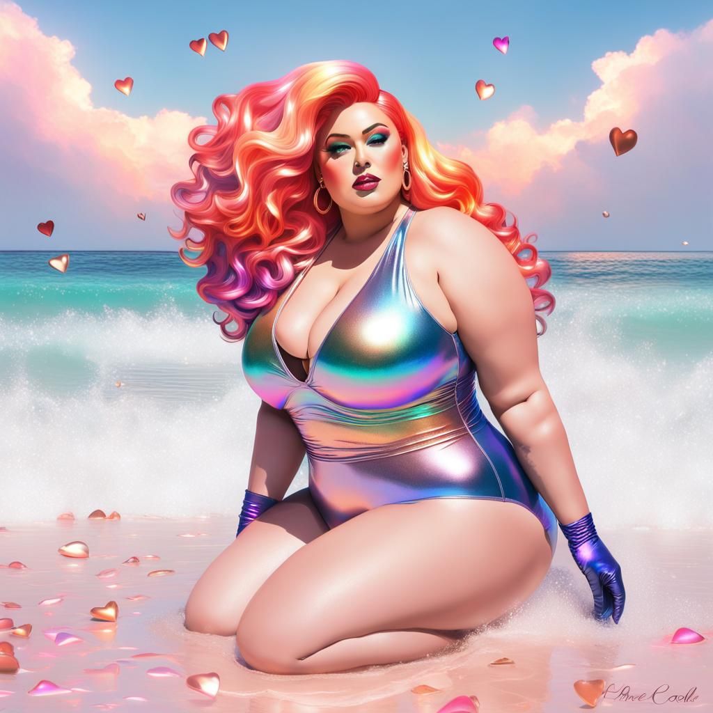 Colorful Hearts Explosion on Opal Beach