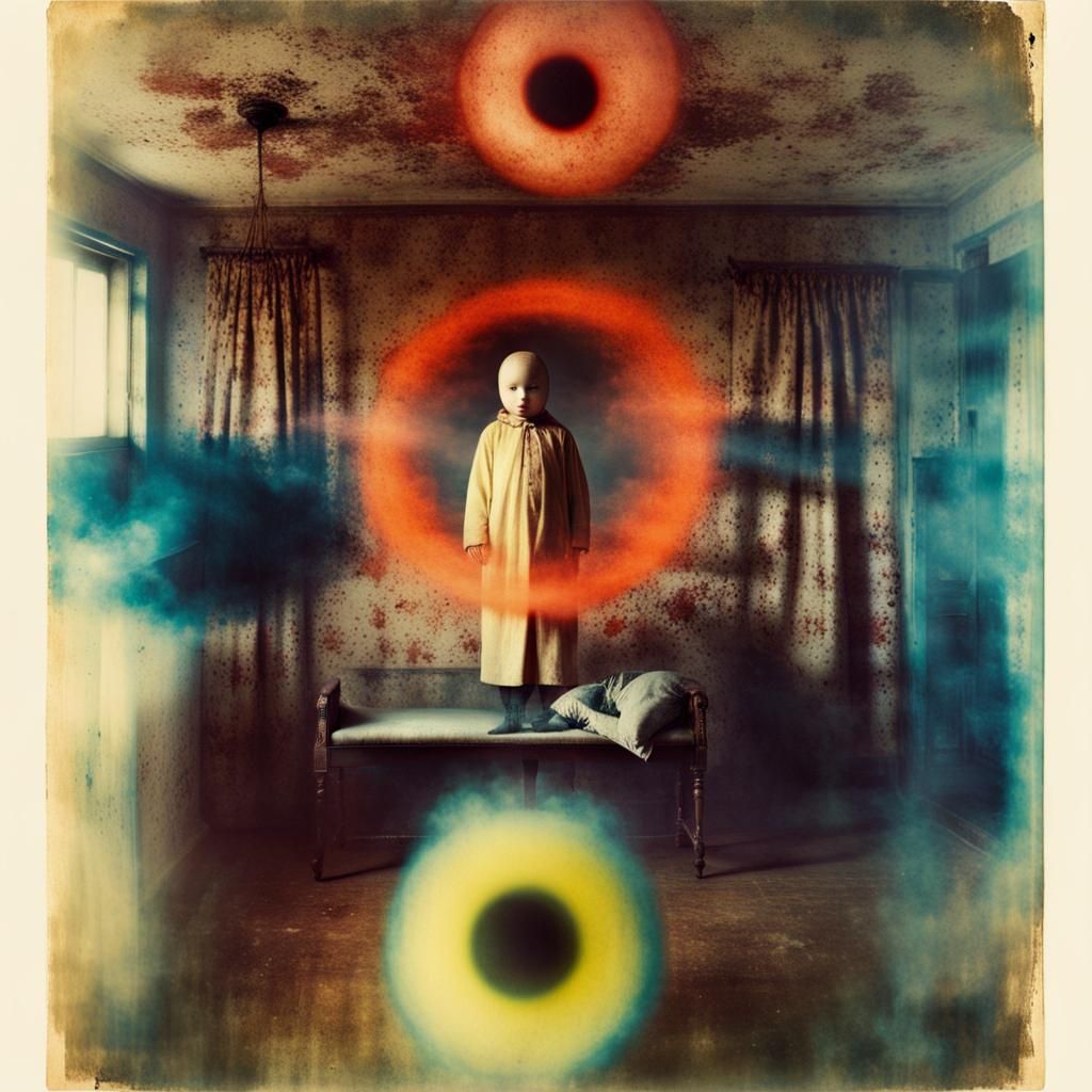 Dystopian Scarecrow in Surreal Hallucinatory Style