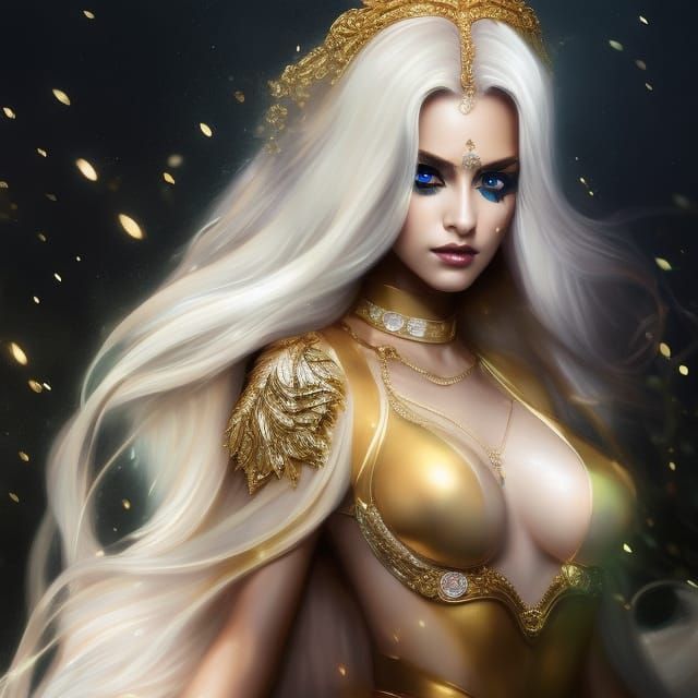 Artgerm, WLOP, Greg Rutkowski; Peitho, goddess of persuasion and charm, Beautiful Woman with Long Hair and Beautiful Eye...
