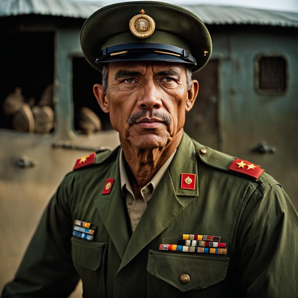 Vietnam War Lieutenant Portrait with Emotional Depth