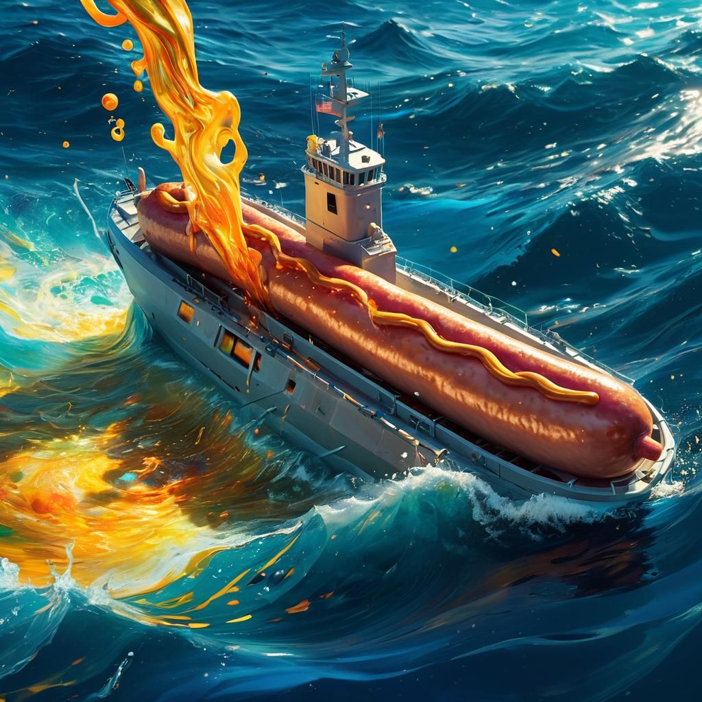 Sausage Collision with Naval Vessel in Ocean