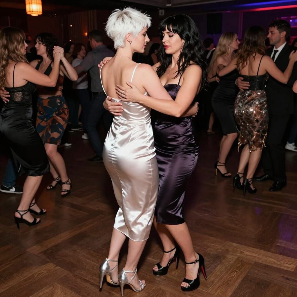 Romantic Slow Dance in Nightclub