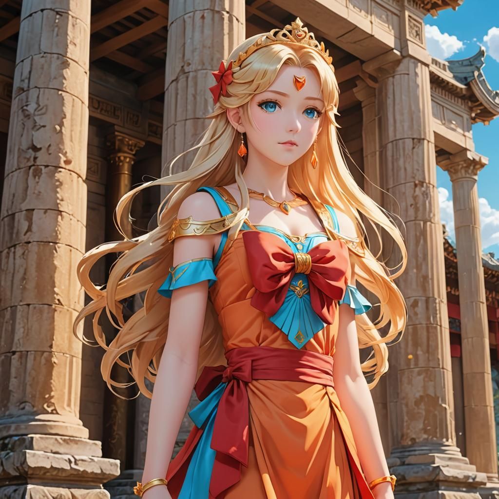 Princess Venus Anime Portrait in 3D Style