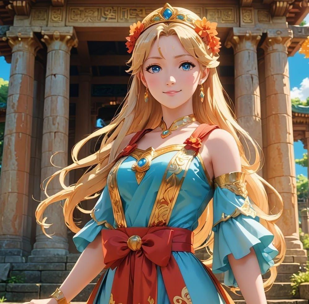 Princess Venus in Anime Style 3D Render