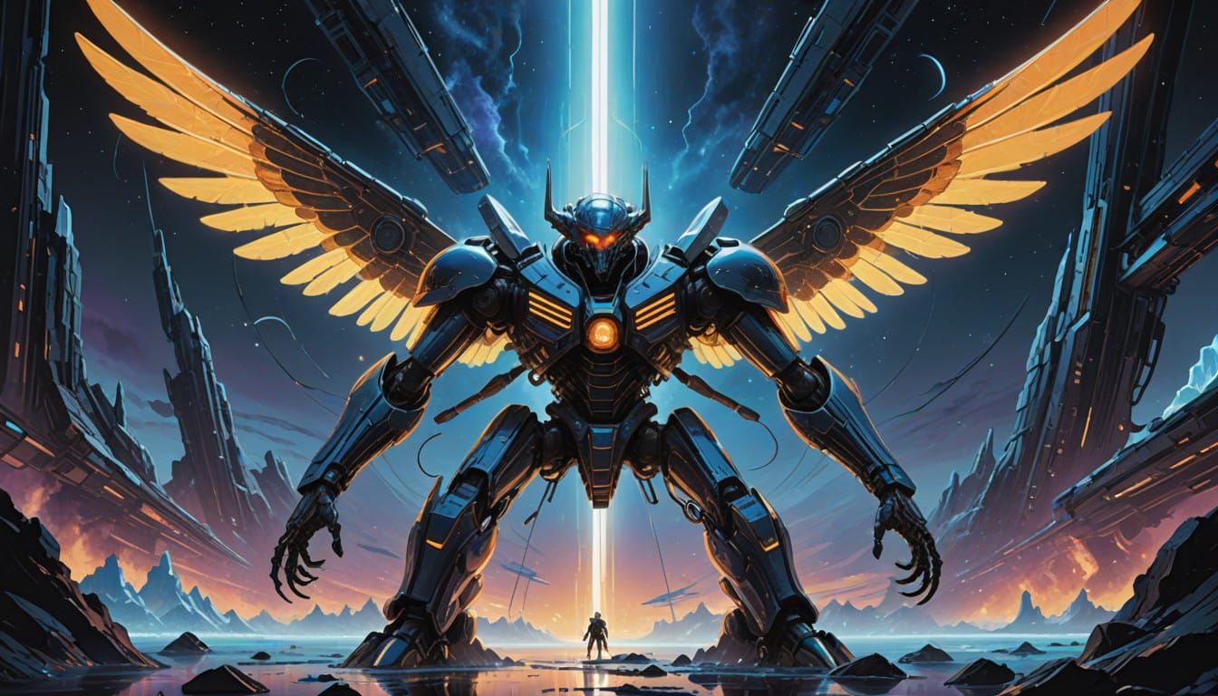 Golden Archangel Gabriel Descends in Radiant Glory