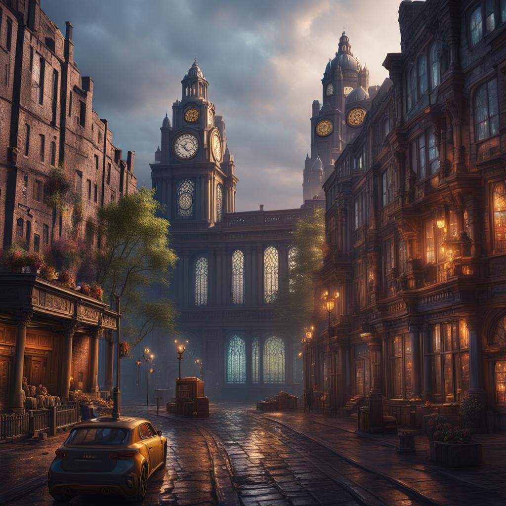Detailed Matte Painting of Liverpool in 8K