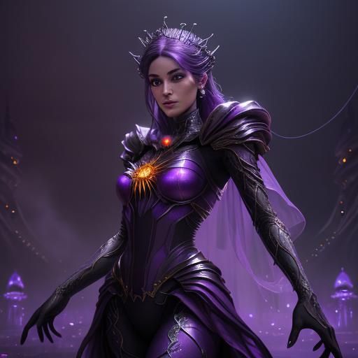 Interstellar Spider Queen Gambling in Spaceship Casino