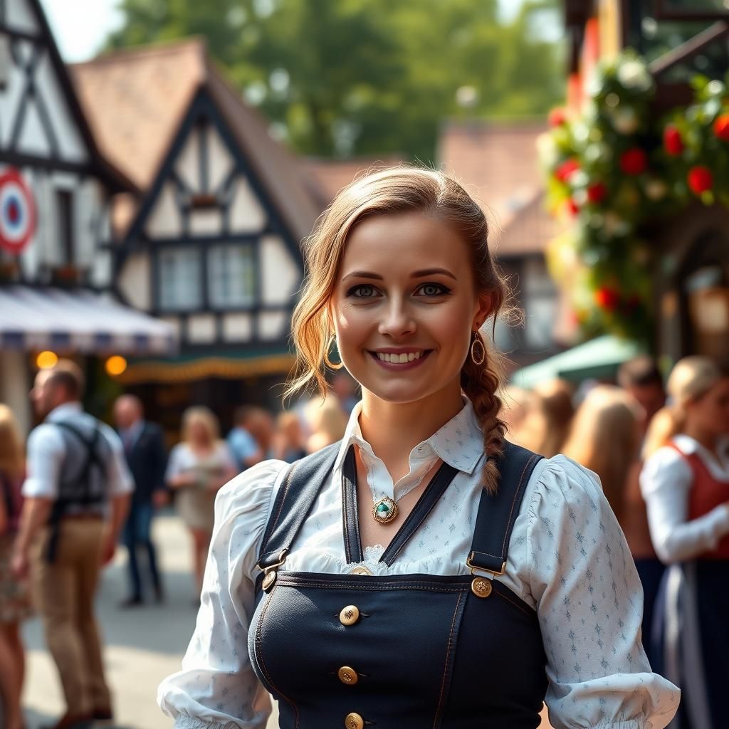 Oktoberfest in Bavaria: Village Square Scene