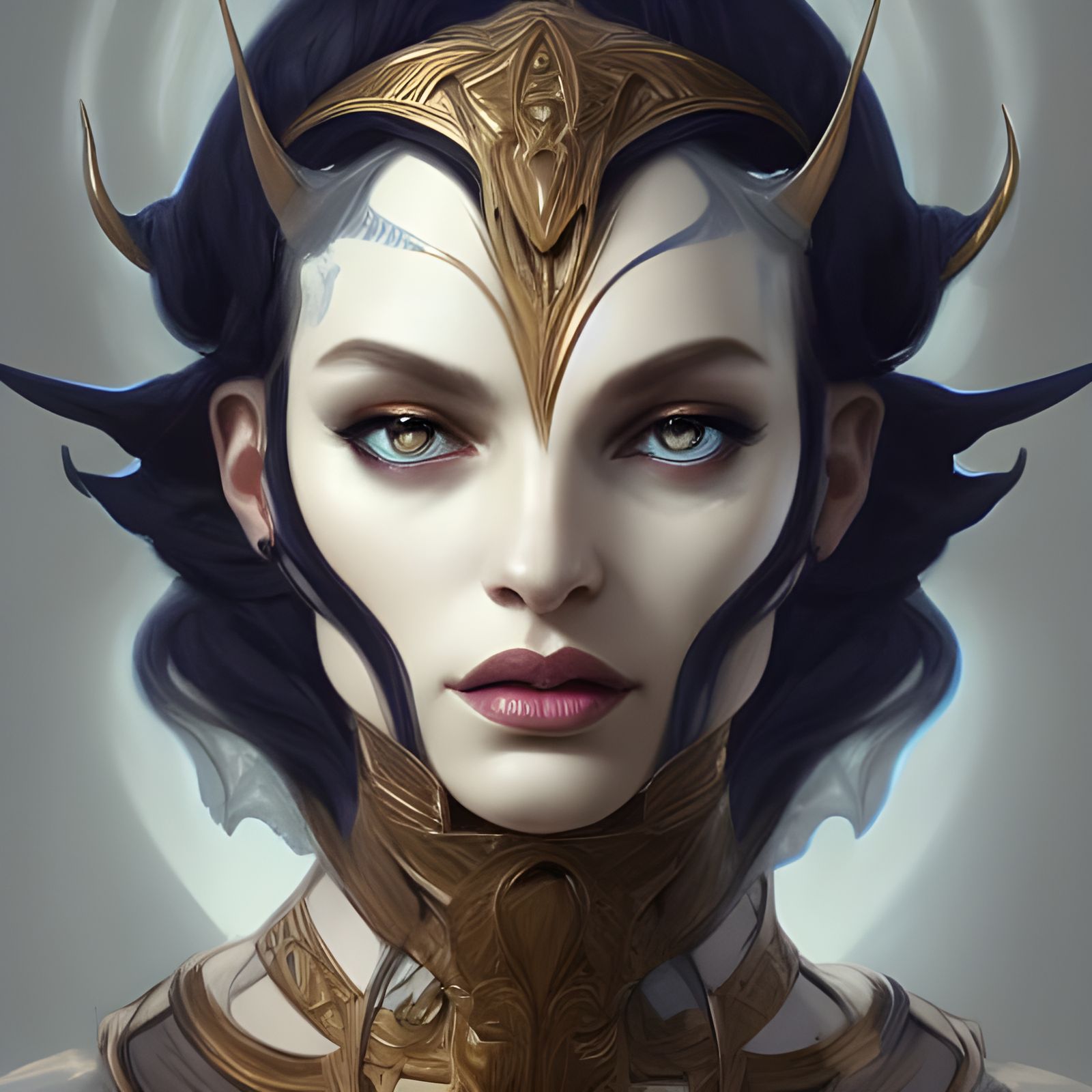 Detailed Portrait of a Tiefling Woman in Unreal Engine 5