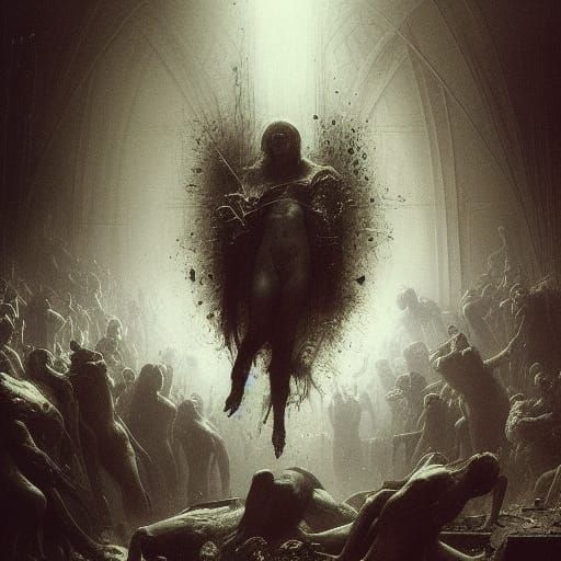 Horrific Synaptic Collapse in Doré Style