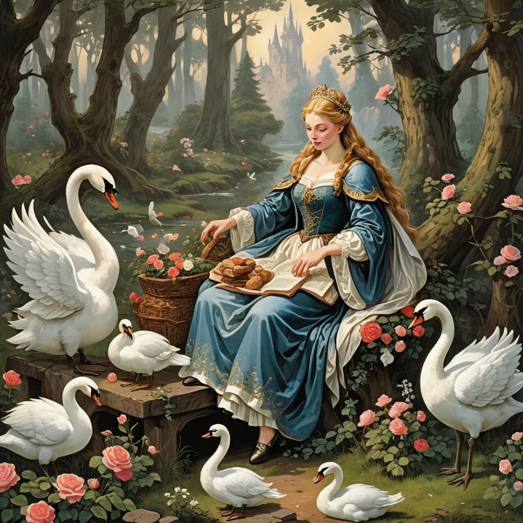 Fairy Tale Characters in a Dramatic Digital Painting