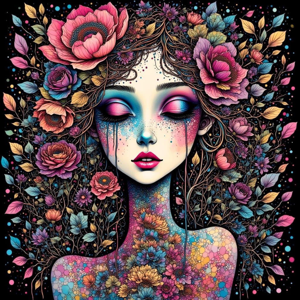 Fractured Memories in Black and Gray