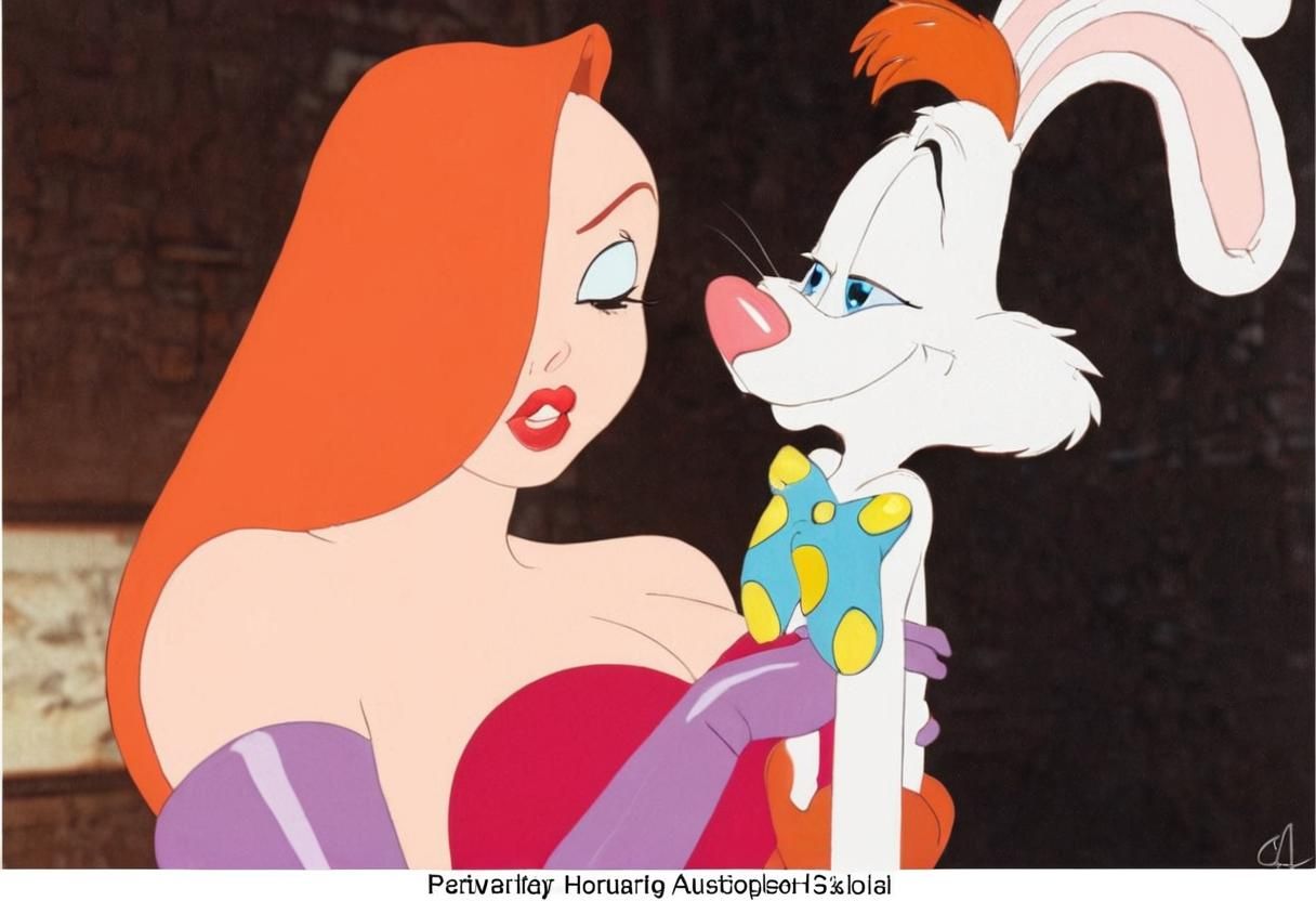 Jessica Rabbit Kisses Roger Rabbit: Comic Art Style