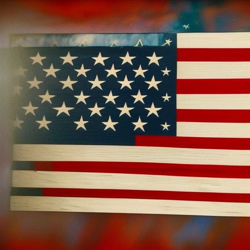 Waving American Flag: Stars and Stripes