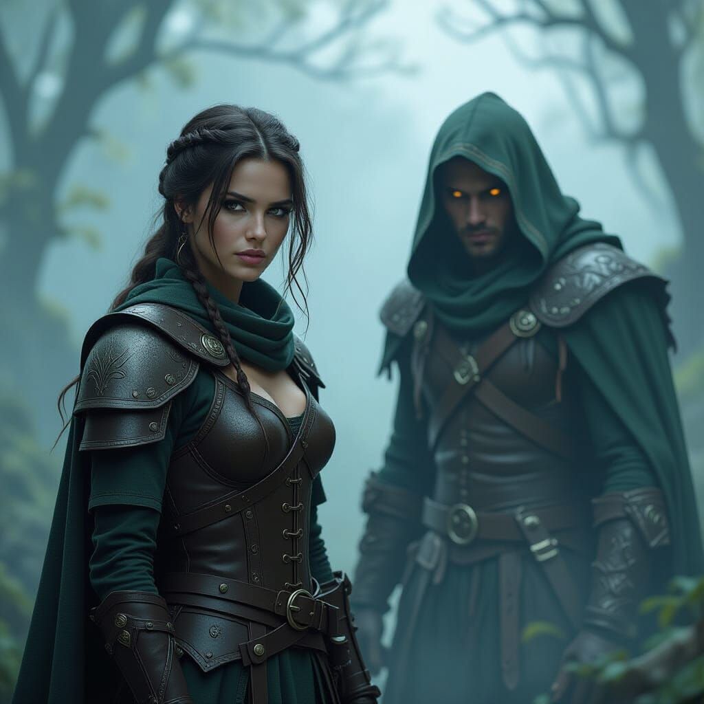 Brynn and the Mysterious Stranger in Mystical Forest