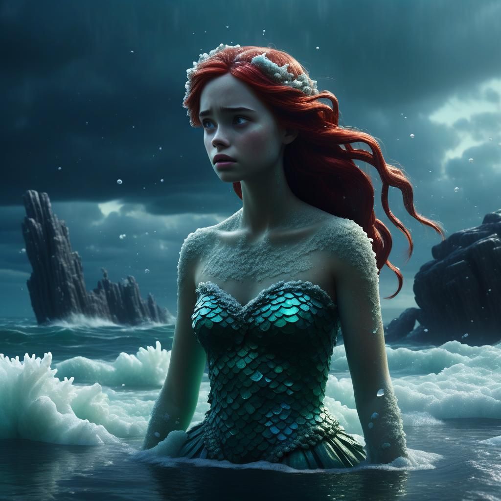 Heartbroken Little Mermaid Turns to Sea Foam