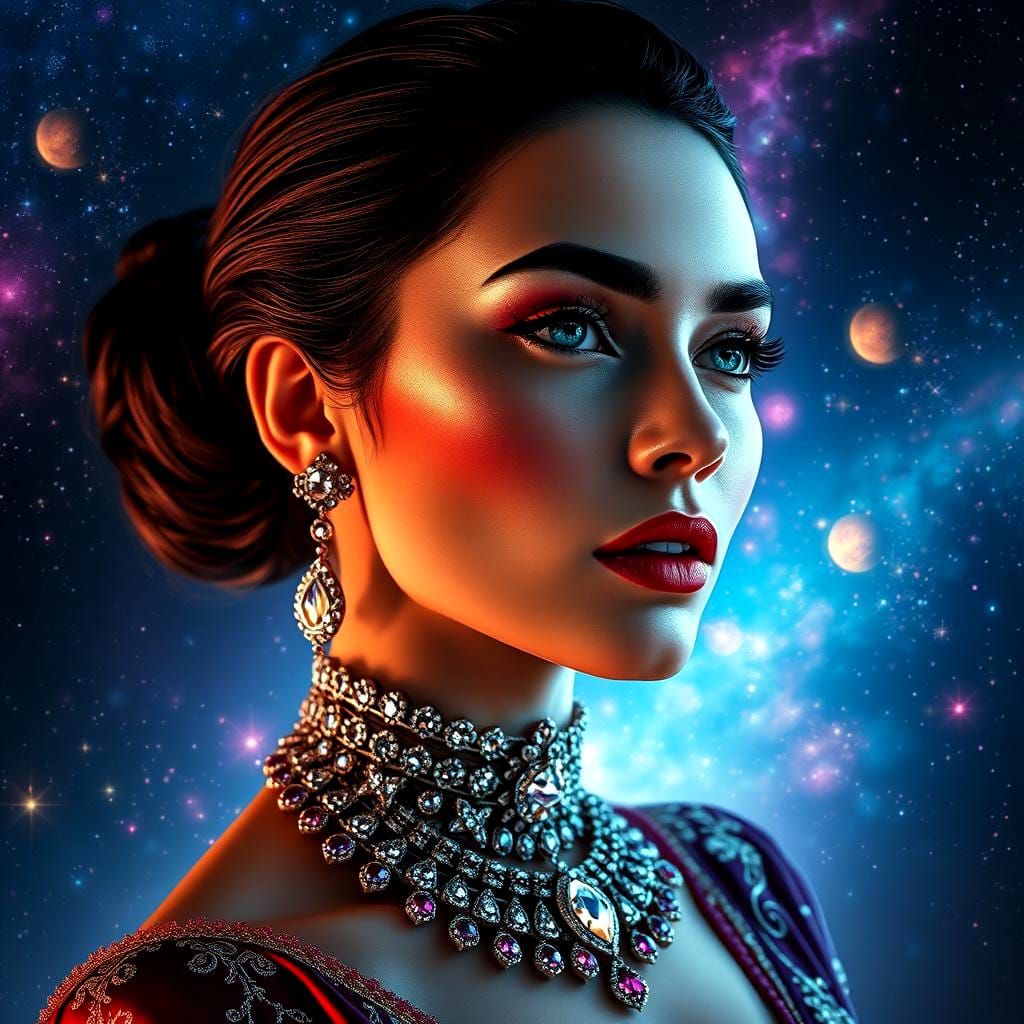 Diamond Woman: Hyperrealistic Cinematic Portrait