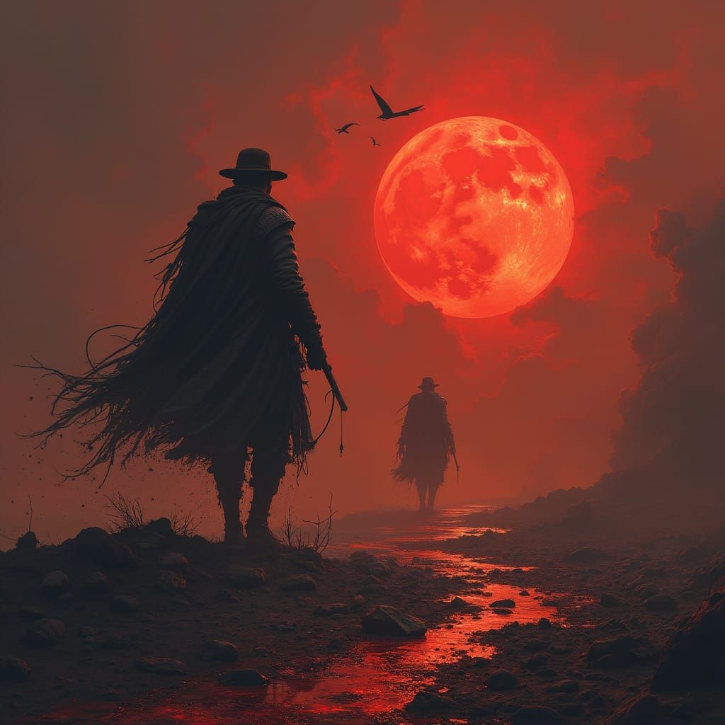 Scorched Earth under blood red skies