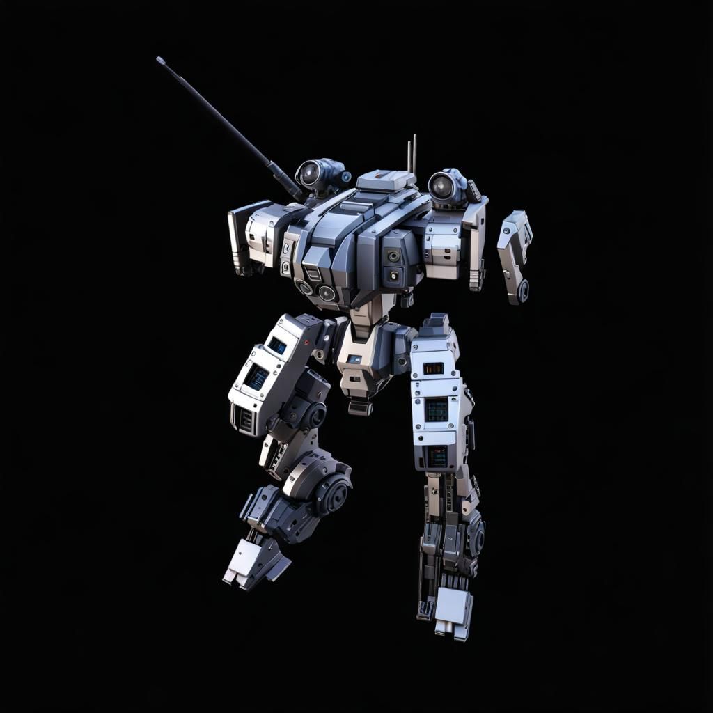 Futuristic ECM Mech Warrior in Gritty Sci-Fi Scene