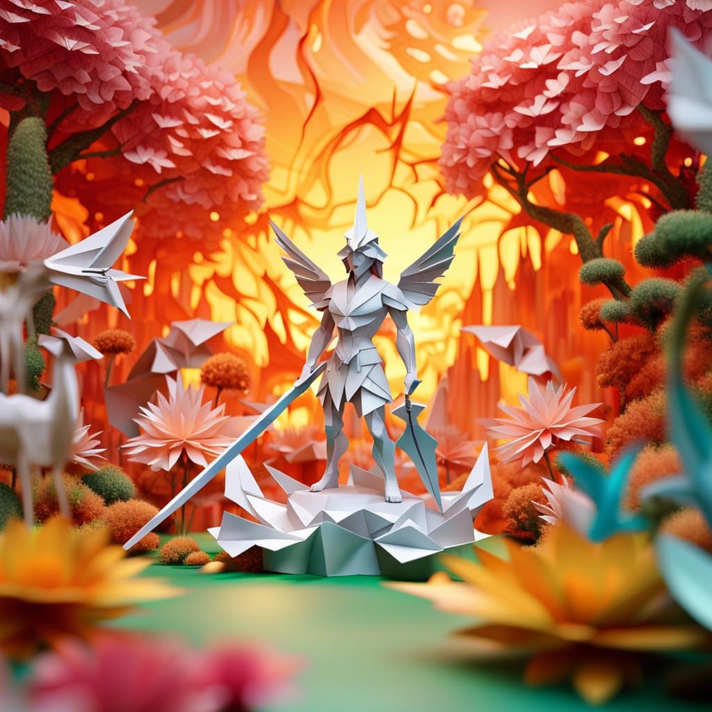 Cherubim guarding the garden of Eden