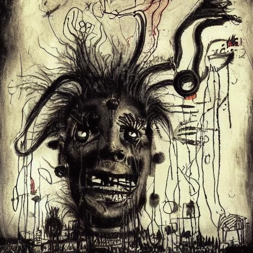 Grotesque Horror Scene in Multiple Styles