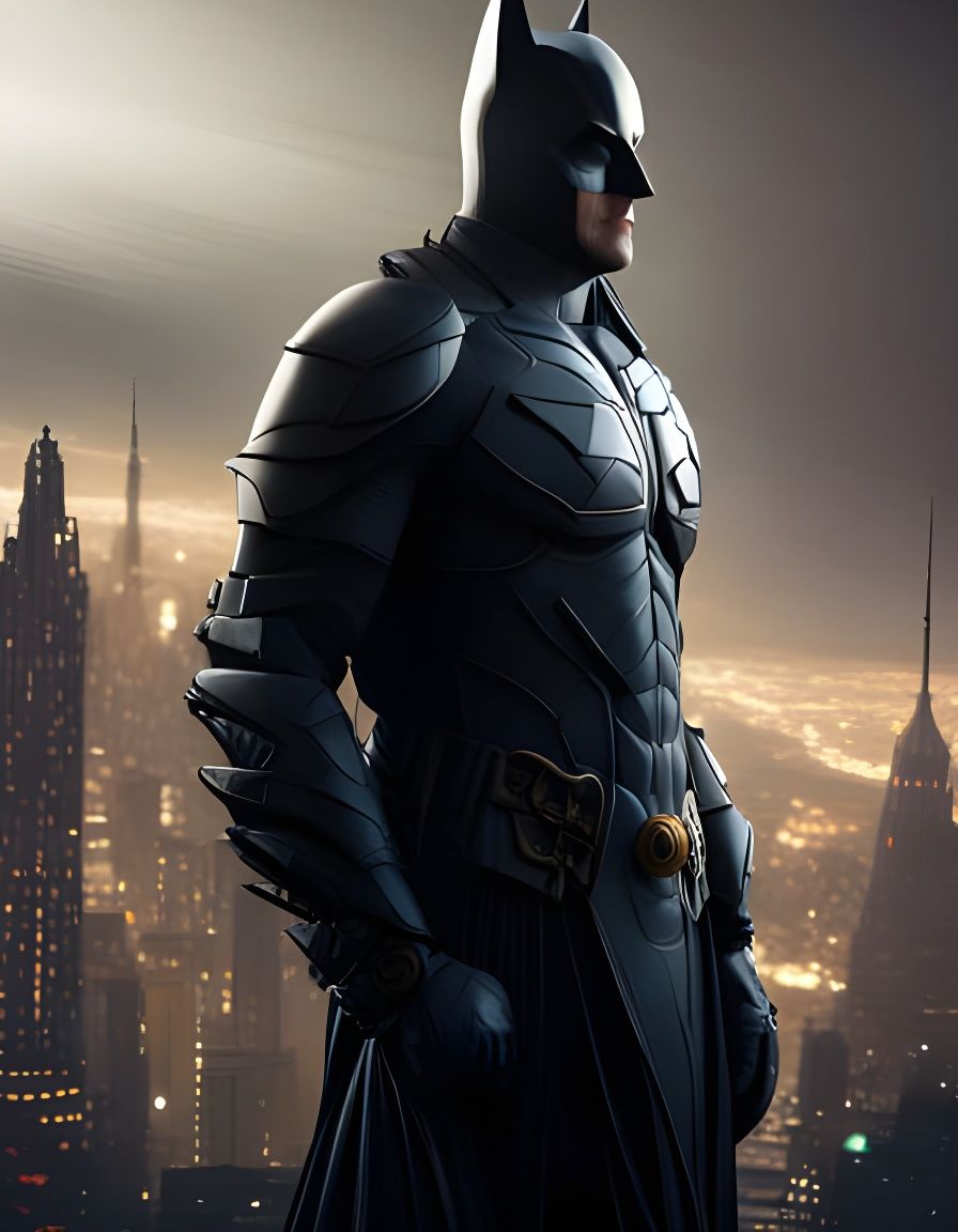 Batman in Gotham: Detailed Armor, Cinematic Lighting