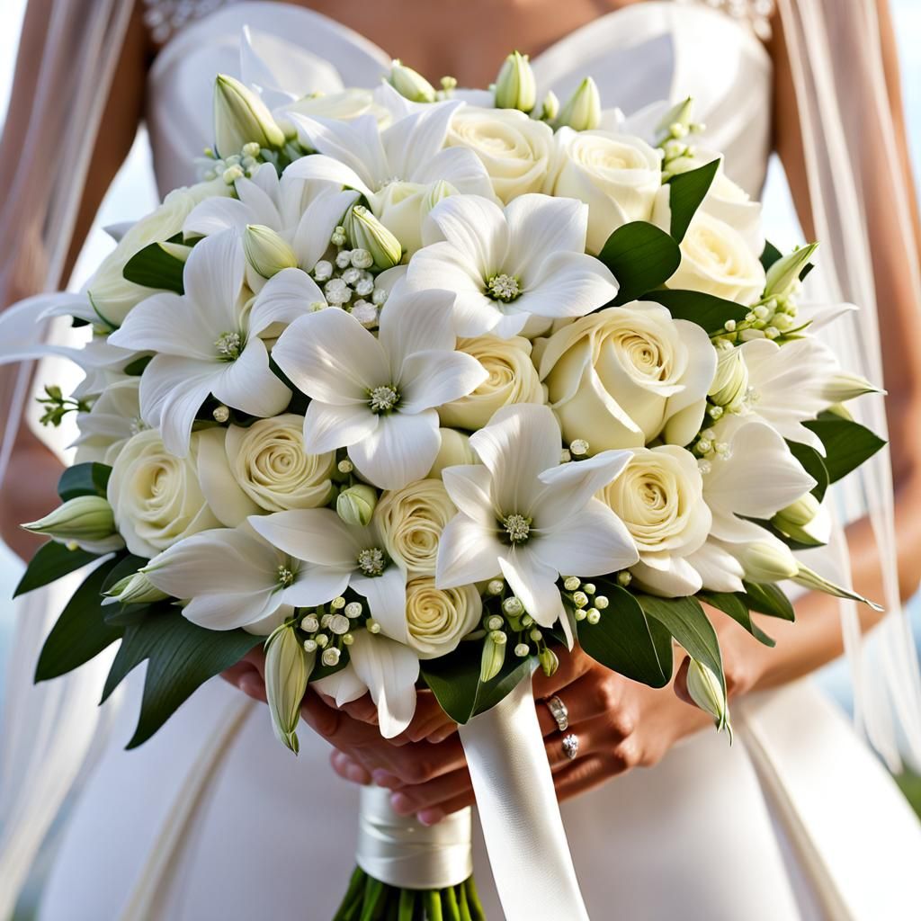Bridal Bouquet in Dreamy Photorealistic Style