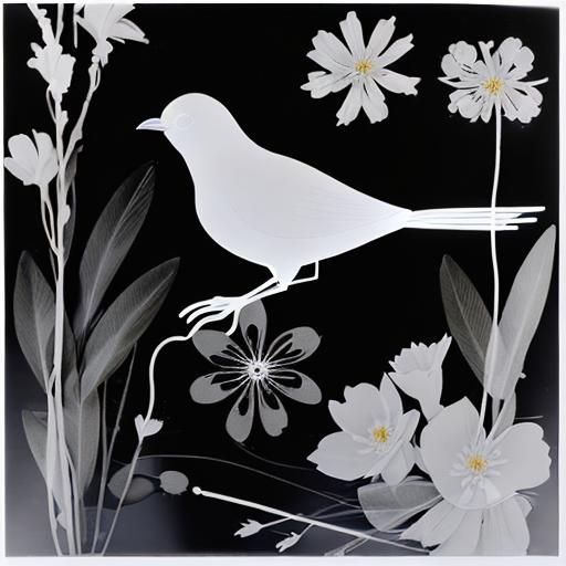 Laeaurra , Year Of The White Bird ,Mann Ray , flowers inside...