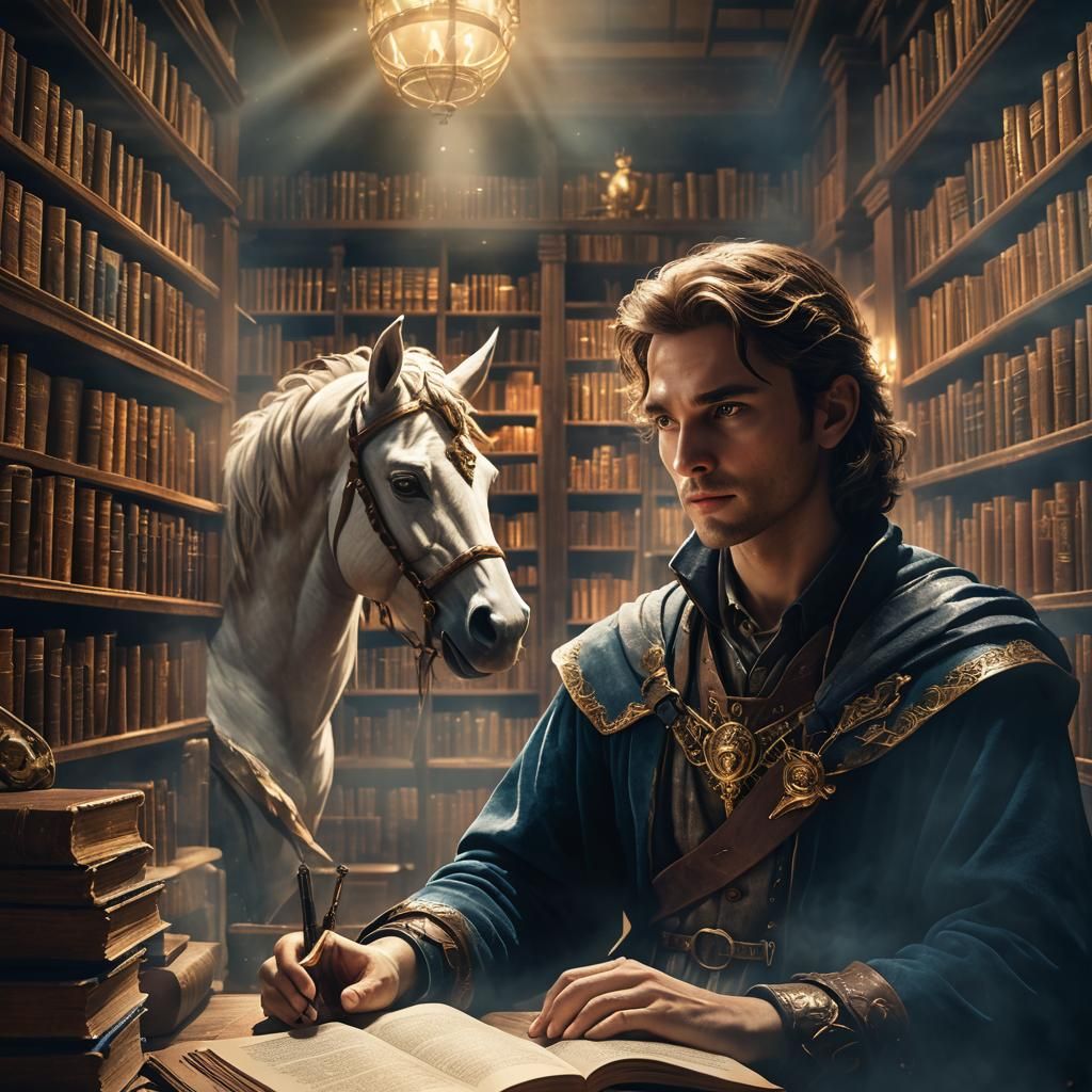 Mystical Seeker Portrait in Hyperrealistic Digital Art