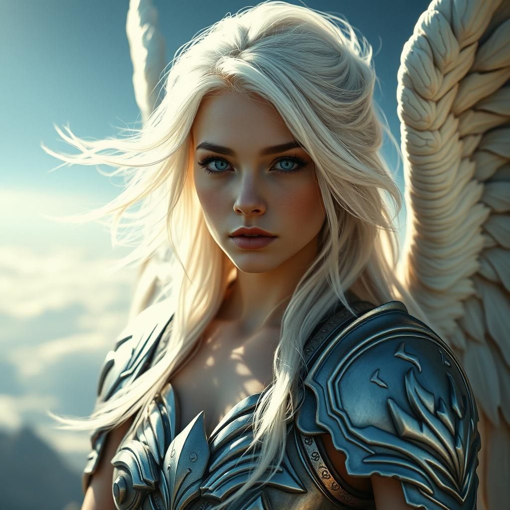 Angel-Human Hybrid in Cinematic Film Style