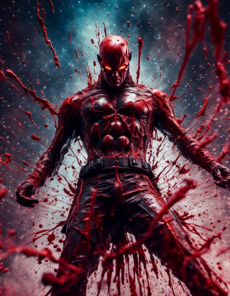 Cyclops Firing Optic Lasers in Watercolor Style